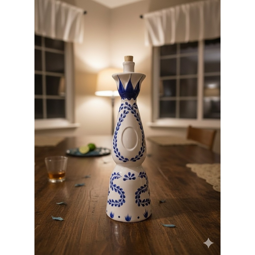 Clase Azul Reposado Tequila Empty Ceramic Decanter 750ml Hand Painted 15.5 inch